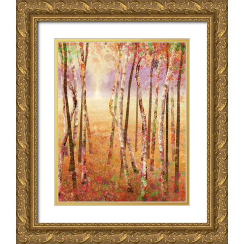 Golden Meadows 1 Gold Ornate Wood Framed Art Print with Double Matting by Roko, Ken