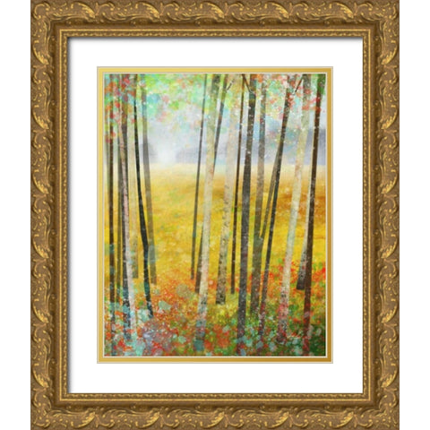 Autumn Meadows 2 Gold Ornate Wood Framed Art Print with Double Matting by Roko, Ken