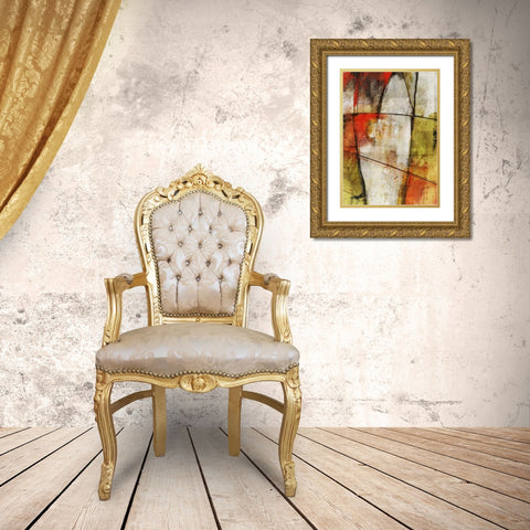 Flow 1 Gold Ornate Wood Framed Art Print with Double Matting by Roko, Ken