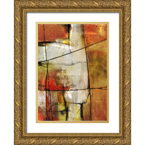 Flow 2 Gold Ornate Wood Framed Art Print with Double Matting by Roko, Ken