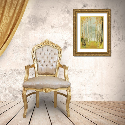 Yellow Birch 1 Gold Ornate Wood Framed Art Print with Double Matting by Roko, Ken