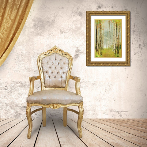 Yellow Birch 2 Gold Ornate Wood Framed Art Print with Double Matting by Roko, Ken
