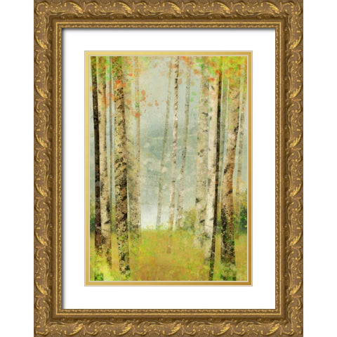 Yellow Birch 2 Gold Ornate Wood Framed Art Print with Double Matting by Roko, Ken