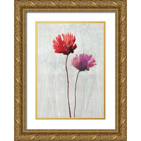 Blush Blooms 1 Gold Ornate Wood Framed Art Print with Double Matting by Roko, Ken