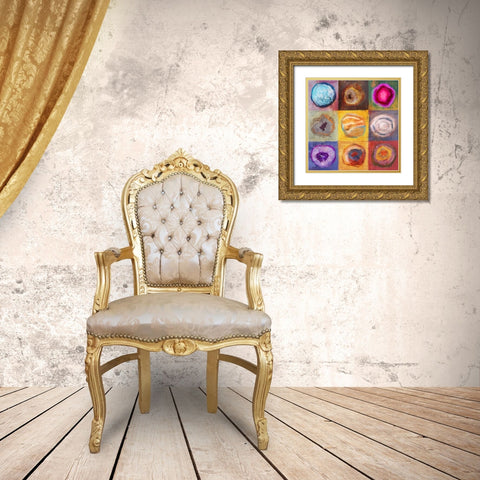 Side By Side 1 Gold Ornate Wood Framed Art Print with Double Matting by Roko, Ken