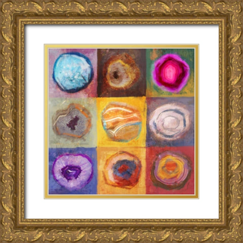 Side By Side 1 Gold Ornate Wood Framed Art Print with Double Matting by Roko, Ken