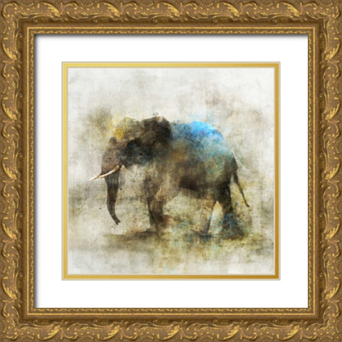 Pachyderm Dance 2 Gold Ornate Wood Framed Art Print with Double Matting by Roko, Ken