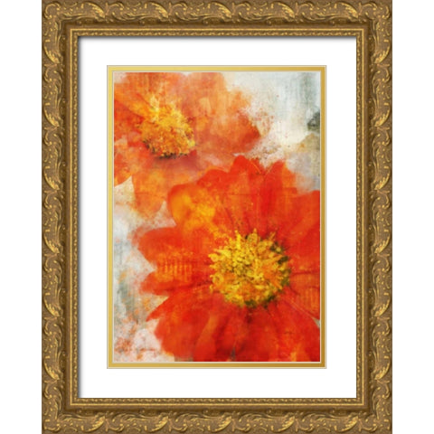 Tithonia Bloom 1 Gold Ornate Wood Framed Art Print with Double Matting by Roko, Ken