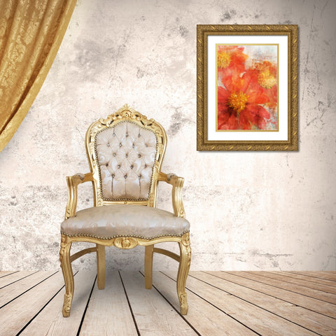 Tithonia Bloom 2 Gold Ornate Wood Framed Art Print with Double Matting by Roko, Ken
