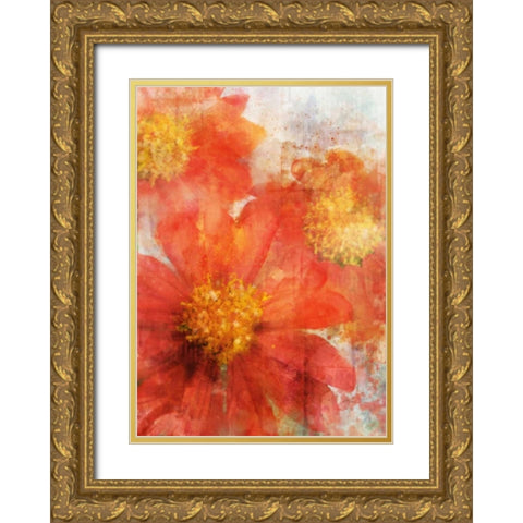 Tithonia Bloom 2 Gold Ornate Wood Framed Art Print with Double Matting by Roko, Ken