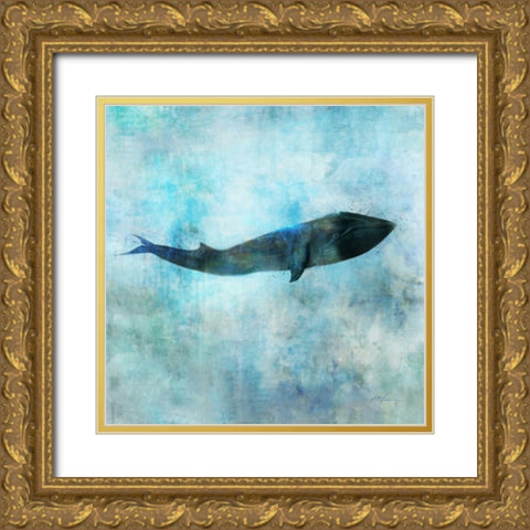 Ocean Whale 1 Gold Ornate Wood Framed Art Print with Double Matting by Roko, Ken