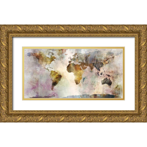 Earth Tones  Gold Ornate Wood Framed Art Print with Double Matting by Roko, Ken