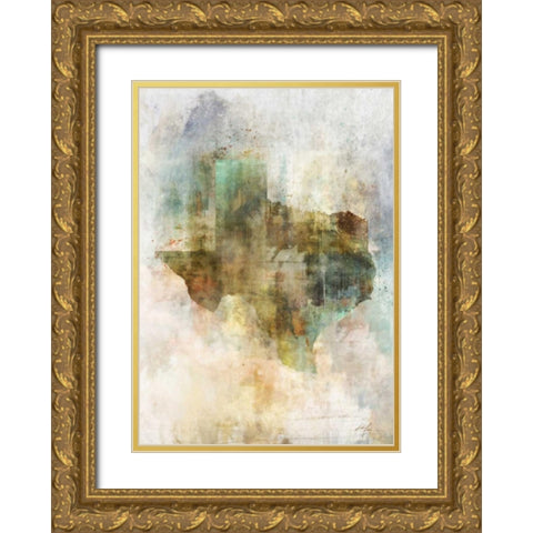 Earth Tones Texas Gold Ornate Wood Framed Art Print with Double Matting by Roko, Ken
