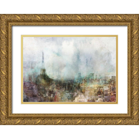Our Paris Gold Ornate Wood Framed Art Print with Double Matting by Roko, Ken