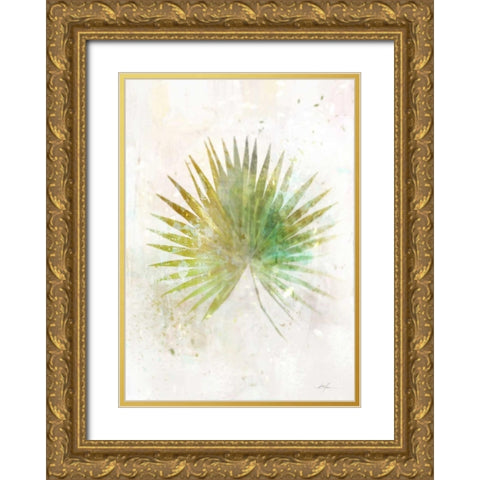 Textured Fan Palm Gold Ornate Wood Framed Art Print with Double Matting by Roko, Ken