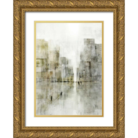 Urban Path Gold Ornate Wood Framed Art Print with Double Matting by Roko, Ken