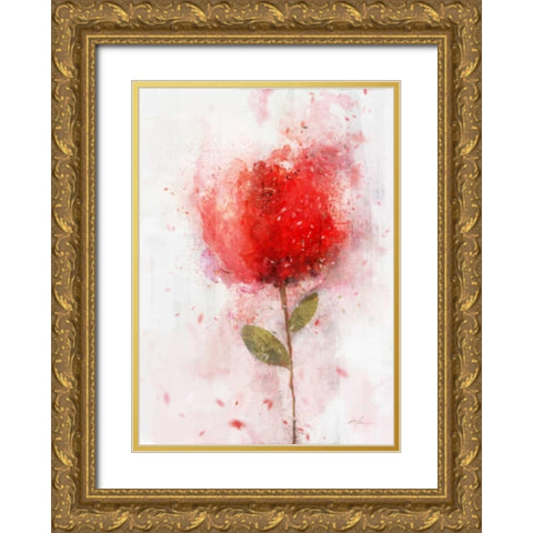 Exuberant Floral Gold Ornate Wood Framed Art Print with Double Matting by Roko, Ken