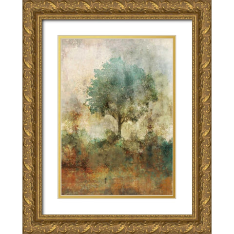Shady Tree Gold Ornate Wood Framed Art Print with Double Matting by Roko, Ken