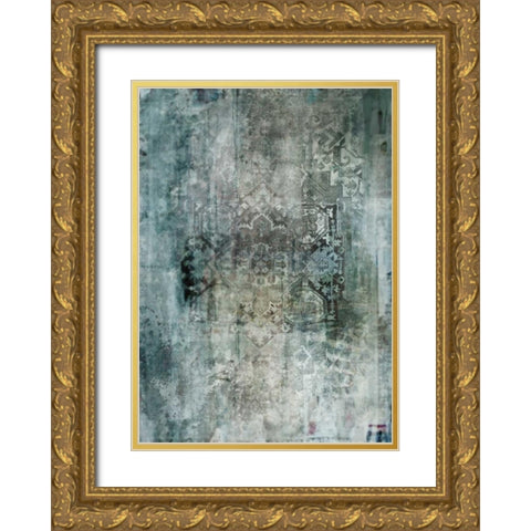 Worn and Faded Gold Ornate Wood Framed Art Print with Double Matting by Roko, Ken