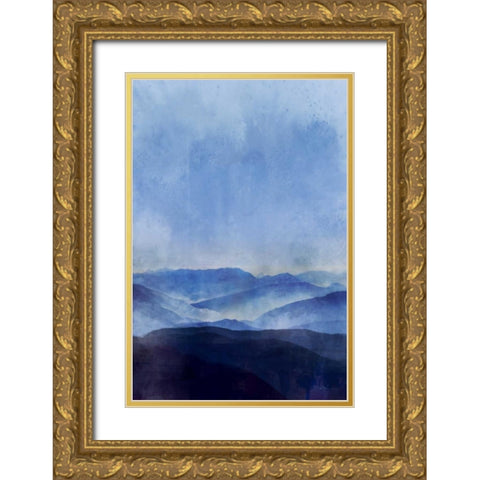 Indigo Range Gold Ornate Wood Framed Art Print with Double Matting by Roko, Ken