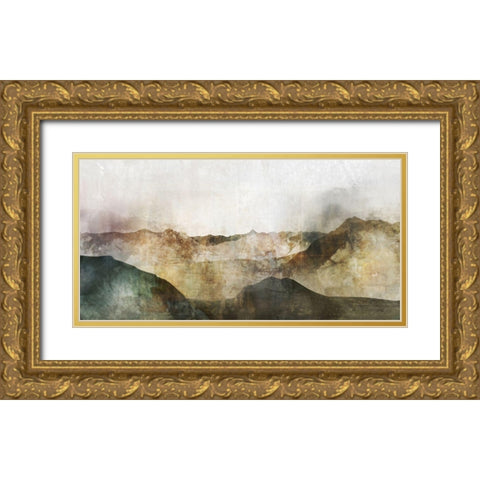 Western Range Gold Ornate Wood Framed Art Print with Double Matting by Roko, Ken