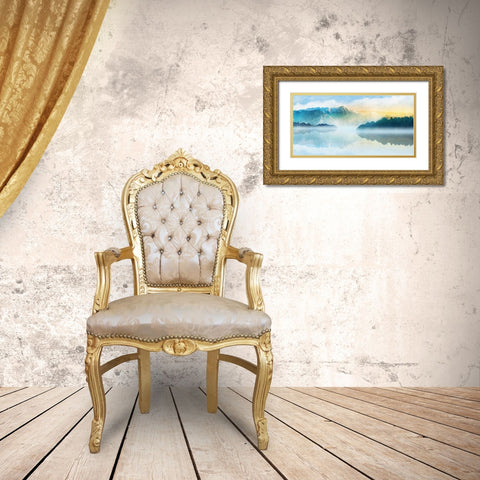 Mountain Lake Gold Ornate Wood Framed Art Print with Double Matting by Roko, Ken