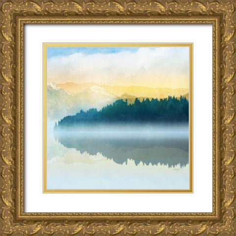 Mountain Lake 2 Gold Ornate Wood Framed Art Print with Double Matting by Roko, Ken