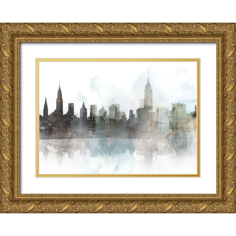 City Mood, NYC Gold Ornate Wood Framed Art Print with Double Matting by Roko, Ken