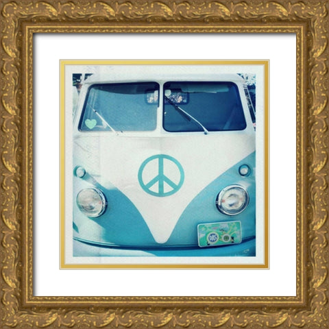 Sweet Ride Blue Gold Ornate Wood Framed Art Print with Double Matting by Dvorak, Vicki