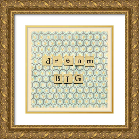 Dream Big Game Pieces Gold Ornate Wood Framed Art Print with Double Matting by Dvorak, Vicki