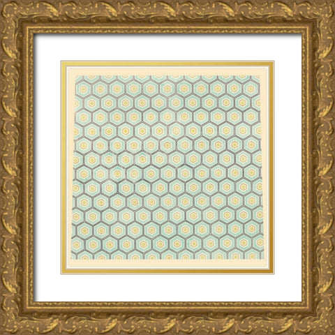 Dream Big Game Pieces Pattern Gold Ornate Wood Framed Art Print with Double Matting by Dvorak, Vicki