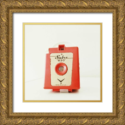 Little Red Gold Ornate Wood Framed Art Print with Double Matting by Dvorak, Vicki