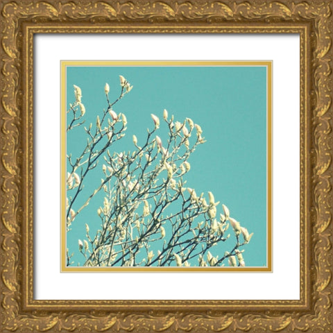 New Growth Gold Ornate Wood Framed Art Print with Double Matting by Dvorak, Vicki