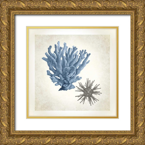 Sea Life, Coral Gold Ornate Wood Framed Art Print with Double Matting by James, Christopher