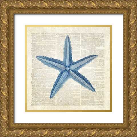 Starfish Pages Gold Ornate Wood Framed Art Print with Double Matting by James, Christopher