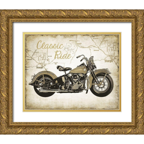 Vintage Ride Gold Ornate Wood Framed Art Print with Double Matting by Christopher, James