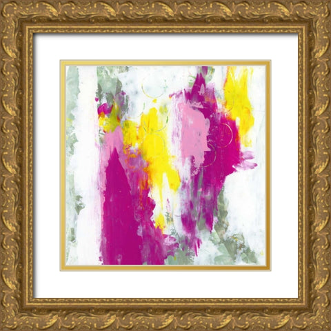 Garden Abstraction 1 Gold Ornate Wood Framed Art Print with Double Matting by Buddenhaugen, Sophia