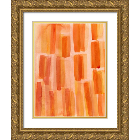 Garden Abstraction 12 Gold Ornate Wood Framed Art Print with Double Matting by Buddenhaugen, Sophia