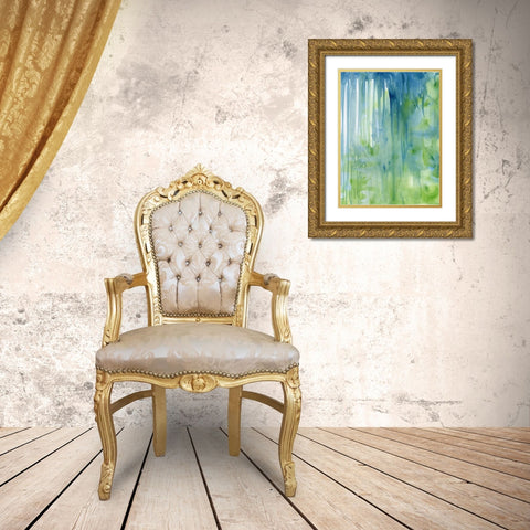 Garden Abstraction 33 Gold Ornate Wood Framed Art Print with Double Matting by Buddenhaugen, Sophia