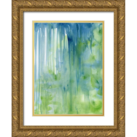 Garden Abstraction 33 Gold Ornate Wood Framed Art Print with Double Matting by Buddenhaugen, Sophia