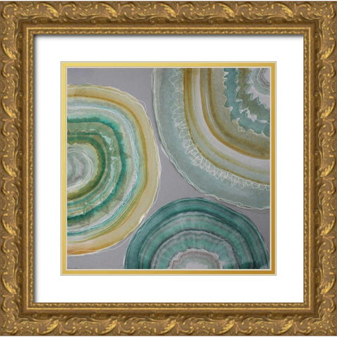 Modern Geode 1 Gold Ornate Wood Framed Art Print with Double Matting by Swanson, CJ