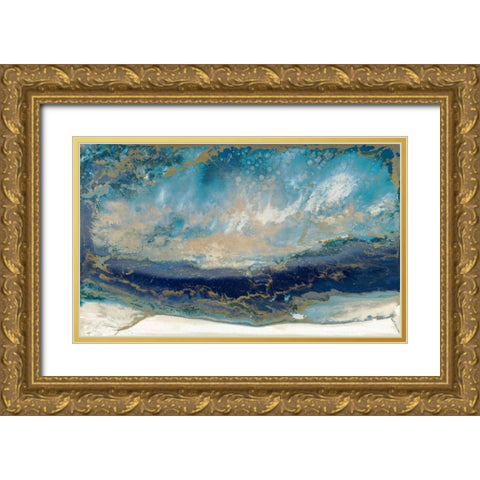 Midnight Meditation Gold Ornate Wood Framed Art Print with Double Matting by Bering, Blakely