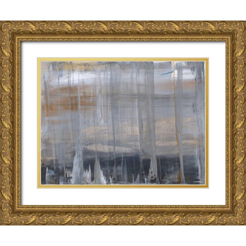 Midnight Mist Gold Ornate Wood Framed Art Print with Double Matting by Hutton