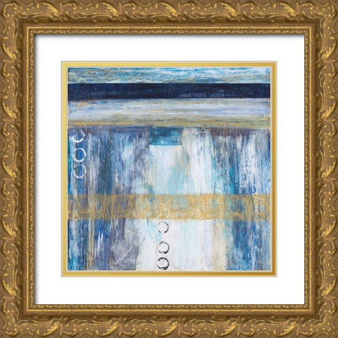 Flowing Stacks Gold Ornate Wood Framed Art Print with Double Matting by Hutton