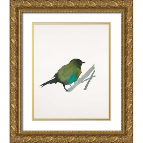 Water Bird 3 Gold Ornate Wood Framed Art Print with Double Matting by Swartz, Megan