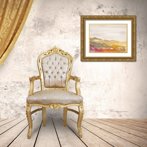 Hillside View Gold Ornate Wood Framed Art Print with Double Matting by Swartz, Megan