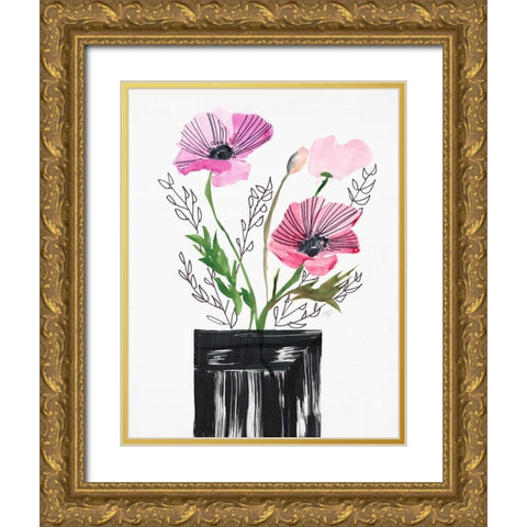 Light Heart Gold Ornate Wood Framed Art Print with Double Matting by Swartz, Megan