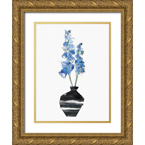 Springstalks Gold Ornate Wood Framed Art Print with Double Matting by Swartz, Megan
