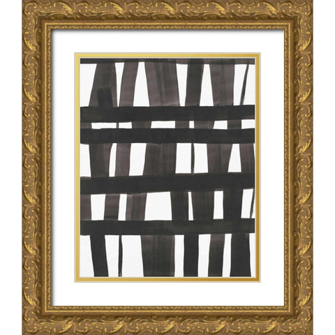 Global Weave Gold Ornate Wood Framed Art Print with Double Matting by Swartz, Megan