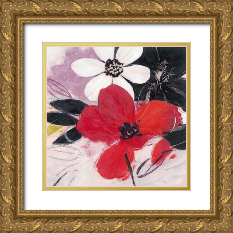 Elan 1 Gold Ornate Wood Framed Art Print with Double Matting by Ivo